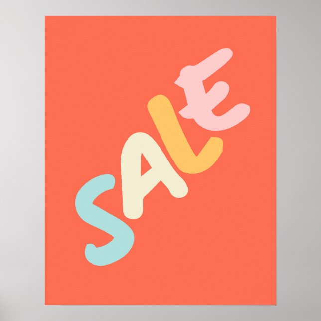 Orange Sign, Autumn Sale, Retail Sale Poster (Vorne)