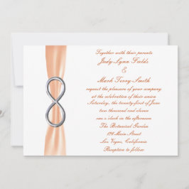 Orange Silver Infinity Wedding Einladung