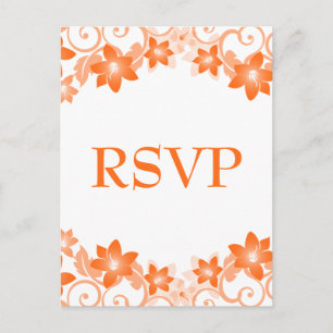 Orange Simple Floral UAWG Postkarte