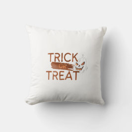 Orange Simple Trick oder Threat Throw Kissen