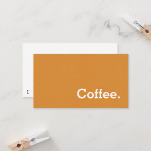 Orange Simple Word Dark Loyalty Coffee Punch Card Treuekarte