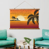 Orange Sky mit Palm Tree Silhouette