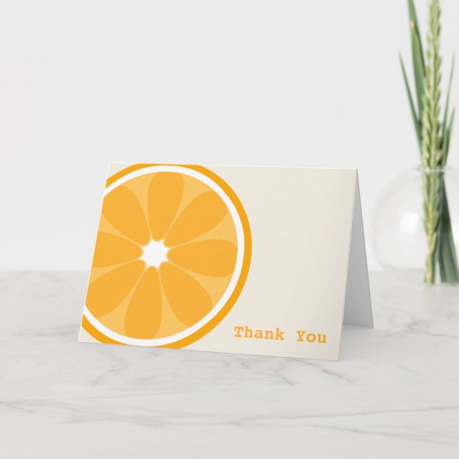 Orange Slice Dankeschön Card Dankeskarte (Vorderseite)
