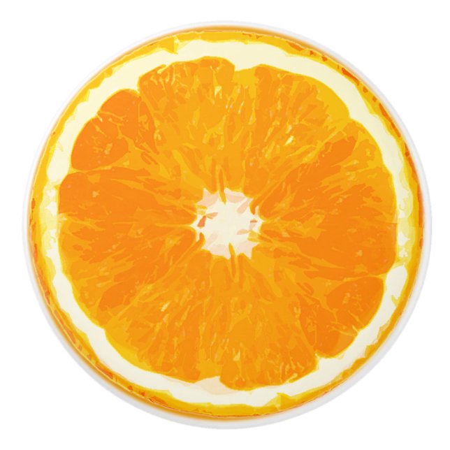 Orange Slice Digital Painting Keramikknauf (Vorderseite)