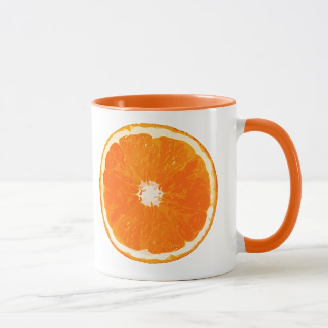 Orange Slice Digital Painting Tasse (Rechts)