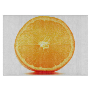 Orange Slice Glas Cutting Board Schneidebrett