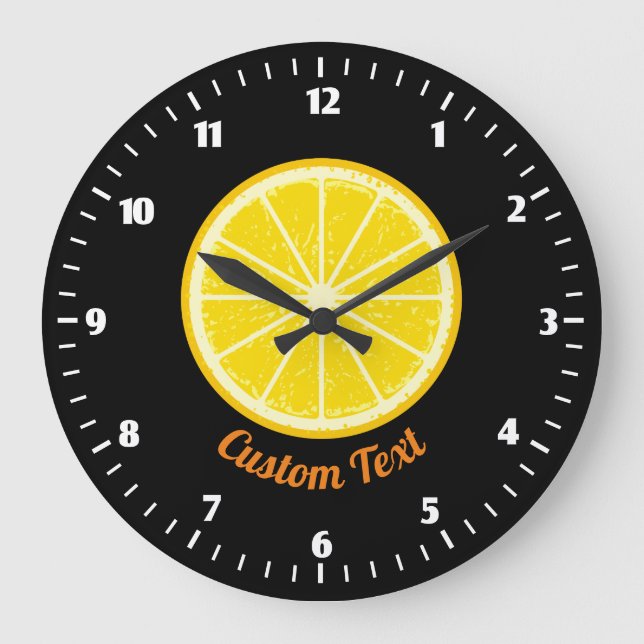 Orange Slice Große Wanduhr (Vorderseite)
