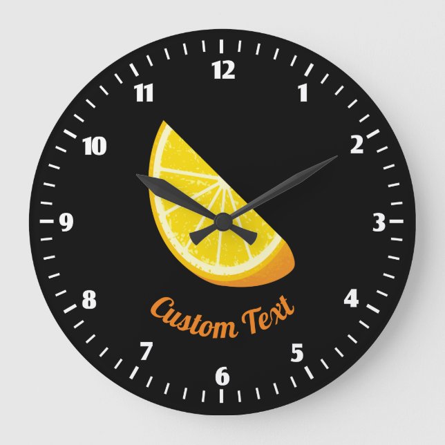 Orange Slice Große Wanduhr (Vorderseite)