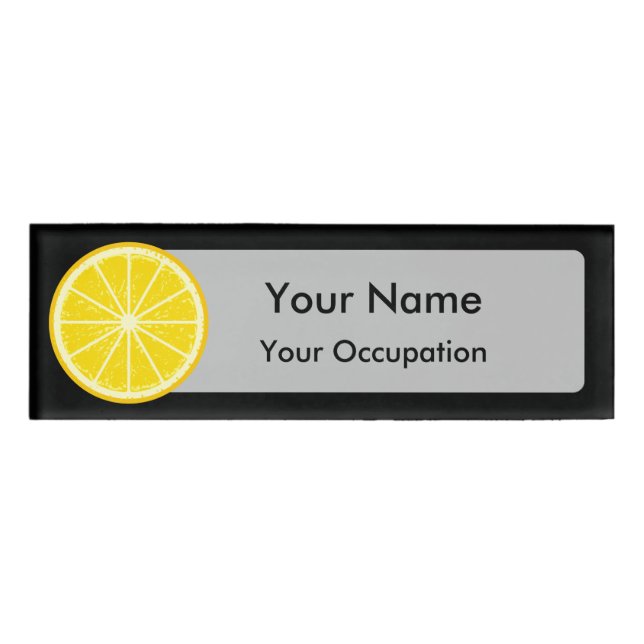 Orange Slice Namenschild (Vorderseite)
