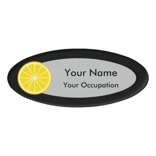 Orange Slice Namenschild (Vorderseite)