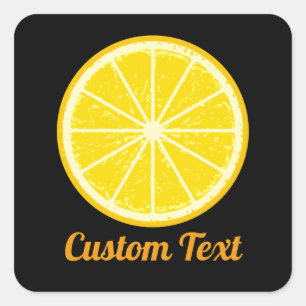 Orange Slice Quadratischer Aufkleber