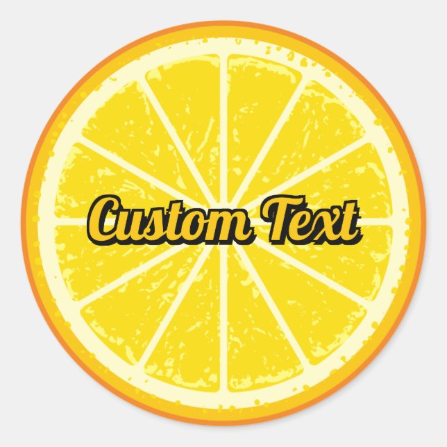 Orange Slice Runder Aufkleber (Vorderseite)