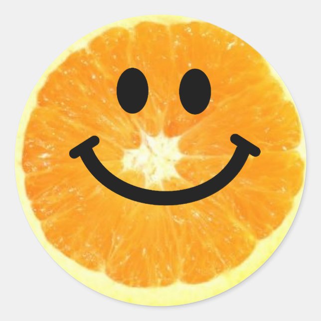 Orange Slice Runder Aufkleber (Vorderseite)