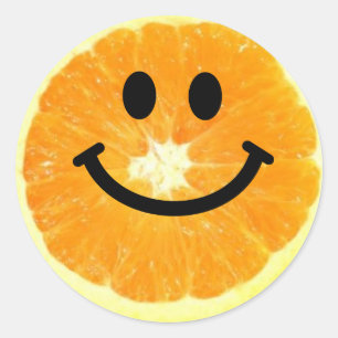 Orange Slice Runder Aufkleber