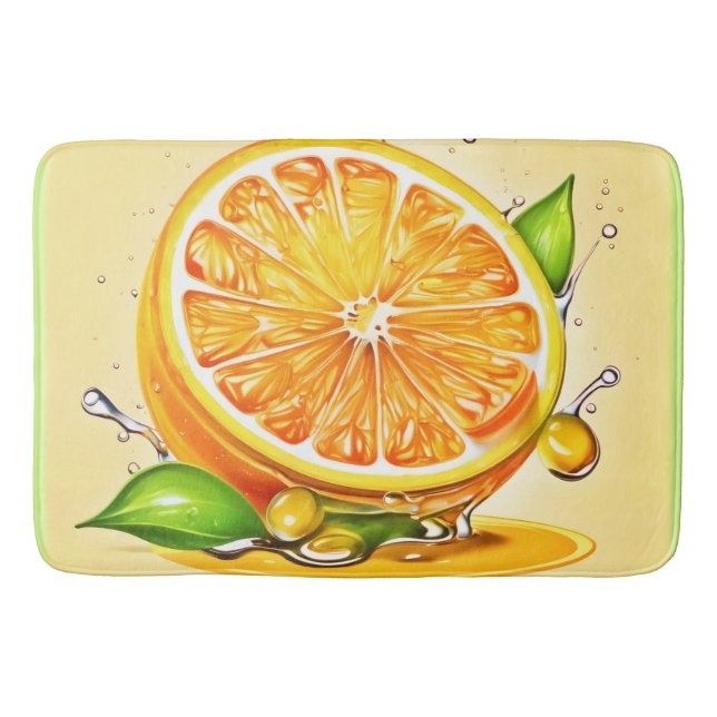 Orange Slice Splash Badematte (Vorderseite)