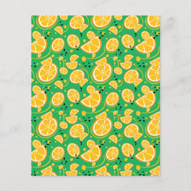 Orange Slice Sweet Juicy Muster Scapebook Papier (Vorderseite)