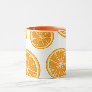 Orange Slices Vintage Stilmuster. Tasse