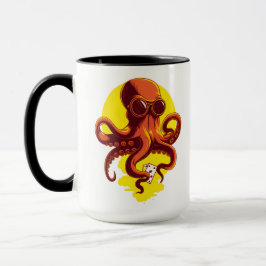 Orange Smart Octopus Tasse