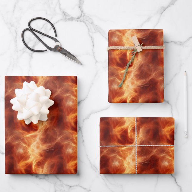 Orange Smoke Geschenkpapier Set (Vorderseite)