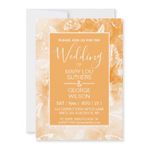 Orange Smokey Marble Butterflies Hochzeit