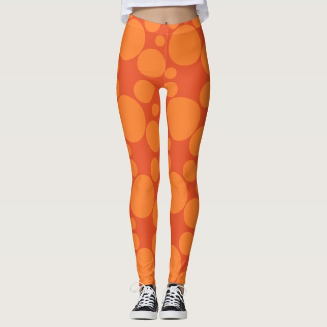 Orange Soap Bubbles Leggings (Vorderseite)