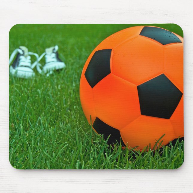 Orange Soccer Ball Mousepad (Vorne)