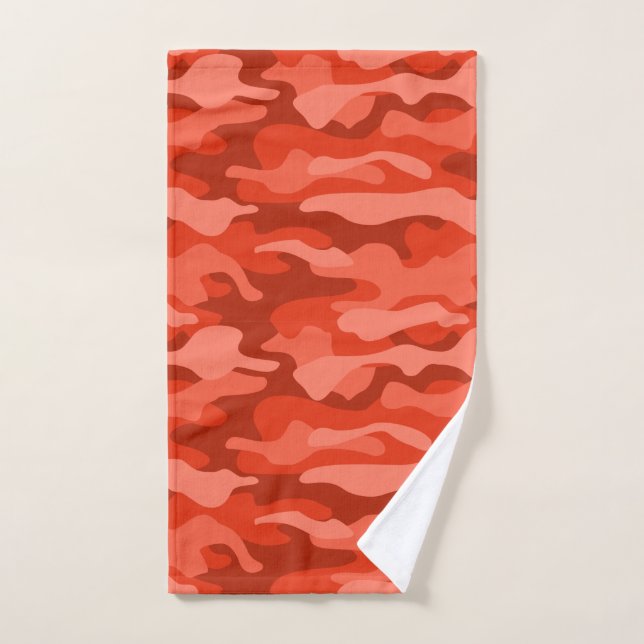 Orange Soda Monocolor Camouflage Handtuch (Handtuch)