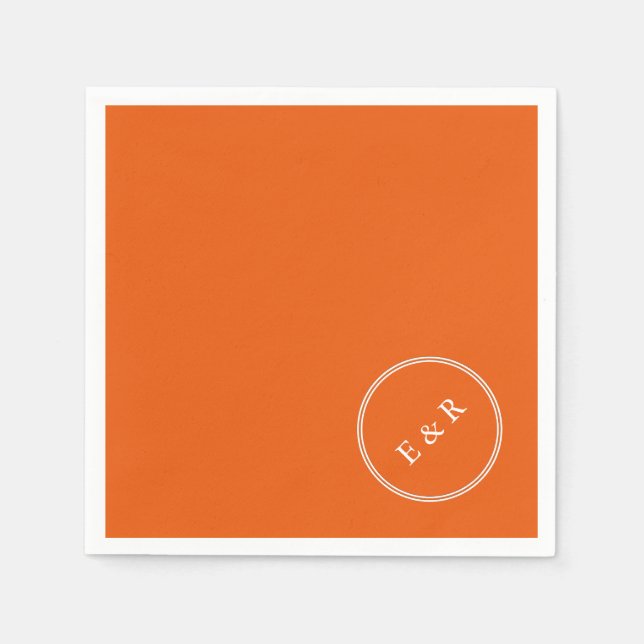 Orange Soda Solid Color Trend Serviette (Vorderseite)