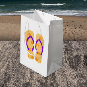 Orange Sommer-Strand-Party drehen Mittlere Geschenktüte