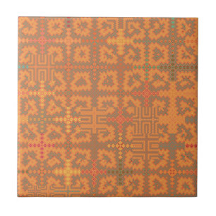 Orange Sommerhitze-Tapete Keramikfliese 10,8 cm