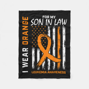 Orange Son in Law Leukemia Bewusstsein Amerikaner Fleecedecke