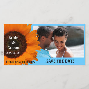 Orange Sonnenblumen Hochzeit Speichern Sie die Dat Save The Date