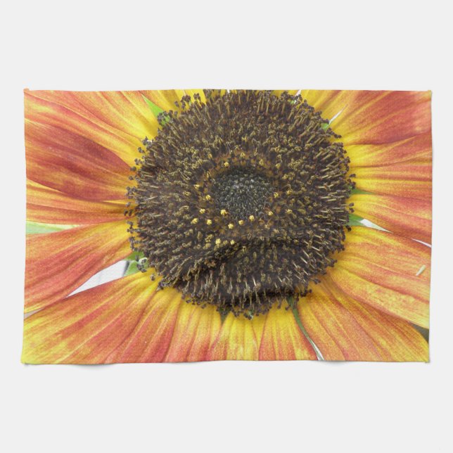Orange Sonnenblumen Küchentücher (Horizontal)