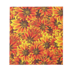 Orange Sonnenblumen Notizblock