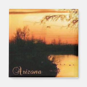 Orange Sonnenuntergang Magnet
