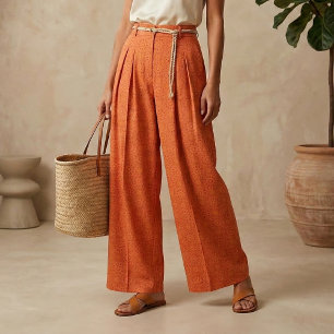 Orange Sophisticated Stylish Geometric Pattern Stoff