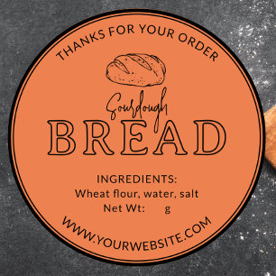 Orange Sourdough Brot Vielen Dank Aufkleber