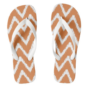 Orange Southern Hütte Chevrons Flip Flops