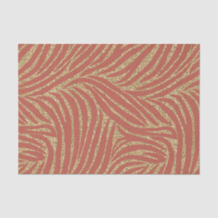 Orange Spice Gold Glitzer Zebra Geburtstag Seidenpapier