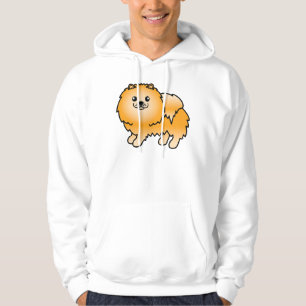 Orange Spitz Niedlich Cartoon Dog Hoodie