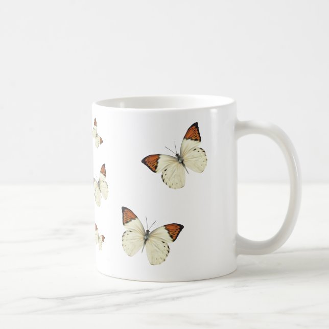 Orange Spitze-Schmetterlings-Kaffee-Tasse Kaffeetasse (Rechts)