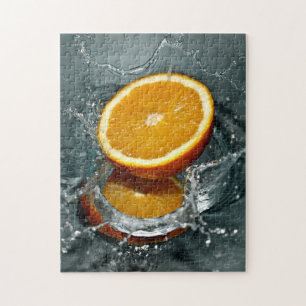 Orange Splash Foto Puzzle