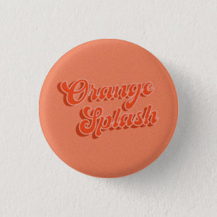 Orange Splash Fruchtretro Button