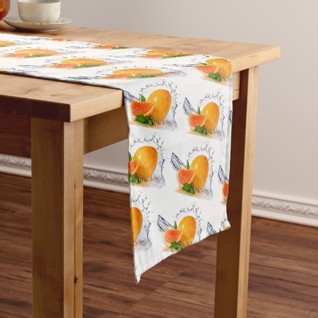 Orange Splash Großer Tischläufer (Beispiel)