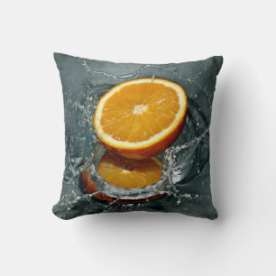 Orange Splash Wurfkissen Kissen