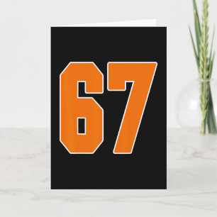 Orange Sports Trikot Nummer 67 Uniform Spieler Fan Karte