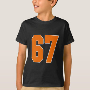 Orange Sports Trikot Nummer 67 Uniform Spieler Fan T-Shirt