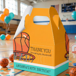 Orange Sporty Basketball Vielen Dank Kindergeburts Geschenkschachtel