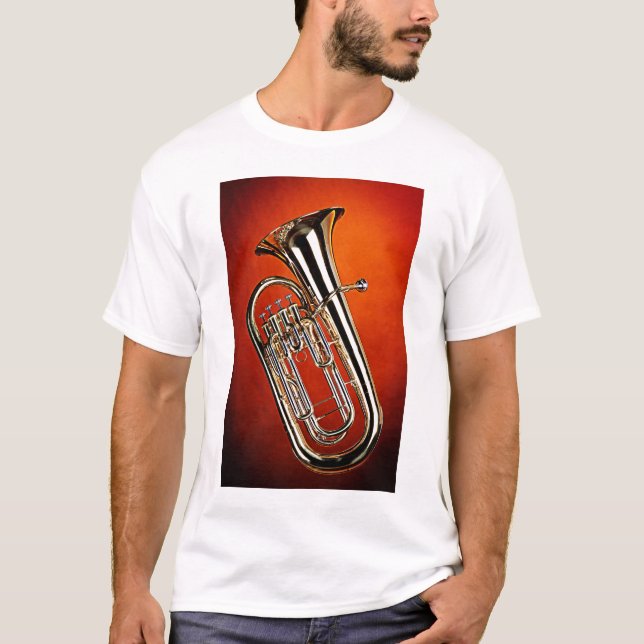 Orange Spotlght Tuba-Shirt T-Shirt (Vorderseite)