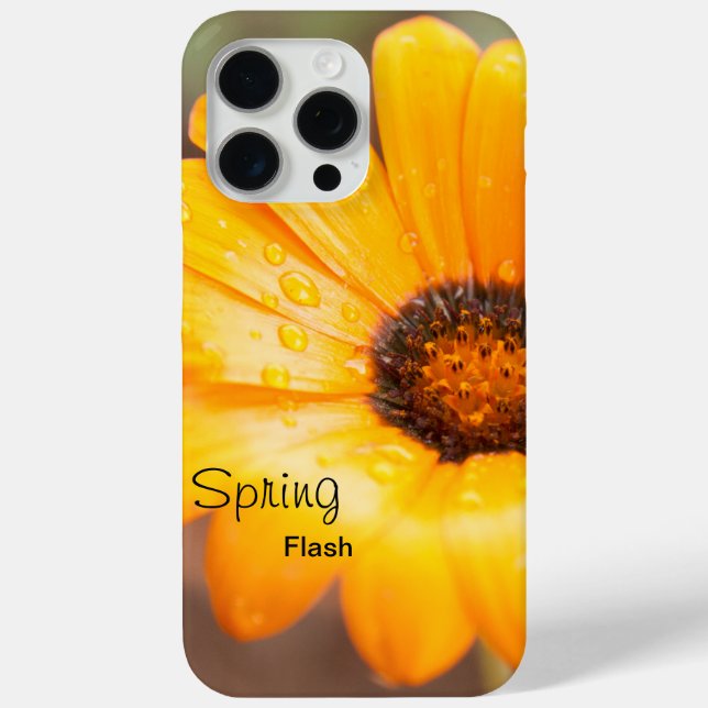 Orange Spring Flash African Daisy Blume Custom Case-Mate iPhone Hülle (Rückseite)
